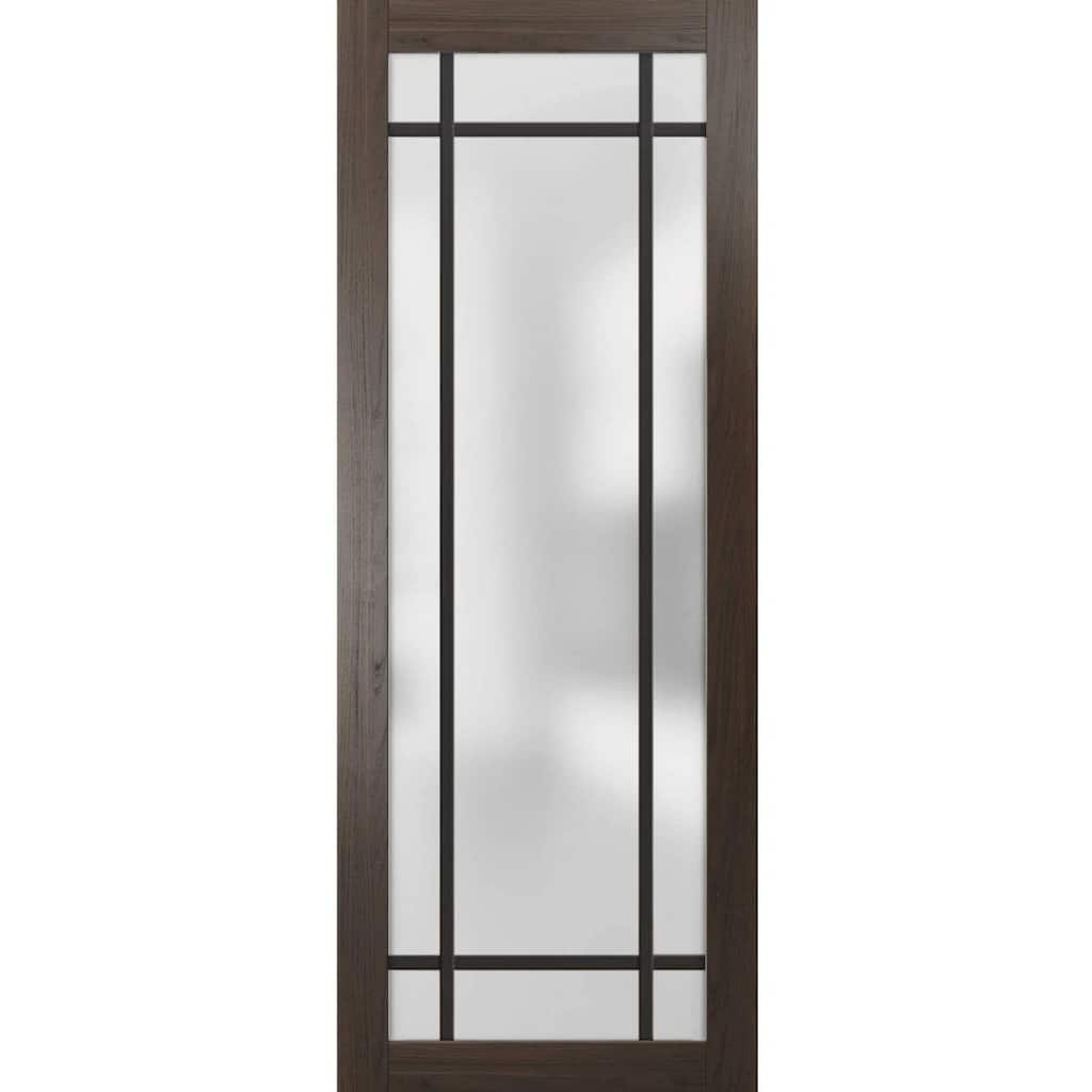 Slab Barn Door Panel 18 x 80 Planum 2112 Chocolate Ash Sturdy Finished
