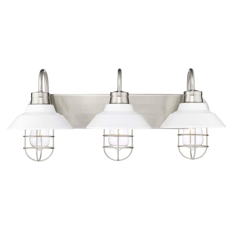 Wry Lighting Lana 3-light Vanity in Pewter - Pewter with Matte White