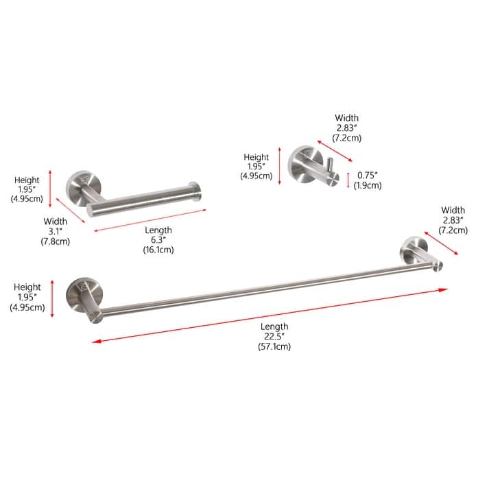 Indigo Home 3-Piece Bathroom Hardware Set