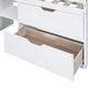 preview thumbnail 14 of 14, Versatility Twin Size Low Loft Bed Wood Guardrail Bed with Rolling Desk, Shelf and Two Underside Storage Drawers