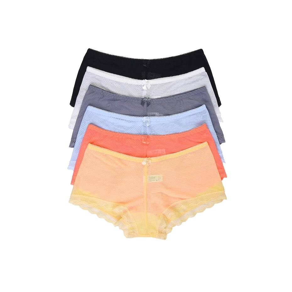 6 PAIRS Sofra Women's Intimate Sets Lace Hipster Style LP9032LH