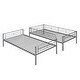 preview thumbnail 7 of 23, Twin Over Twin Bunk Bed with Ladder, Metal Bed with Full-Length Guardrail, Kid's Bed for Small Space, Bedroom, Silver