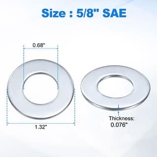 55-Pack 1-Inch Plaster Wall Repair Washers – Zinc-Plated Steel Flat Washers For Drywall Ceiling And Lath Fixes (Silver)