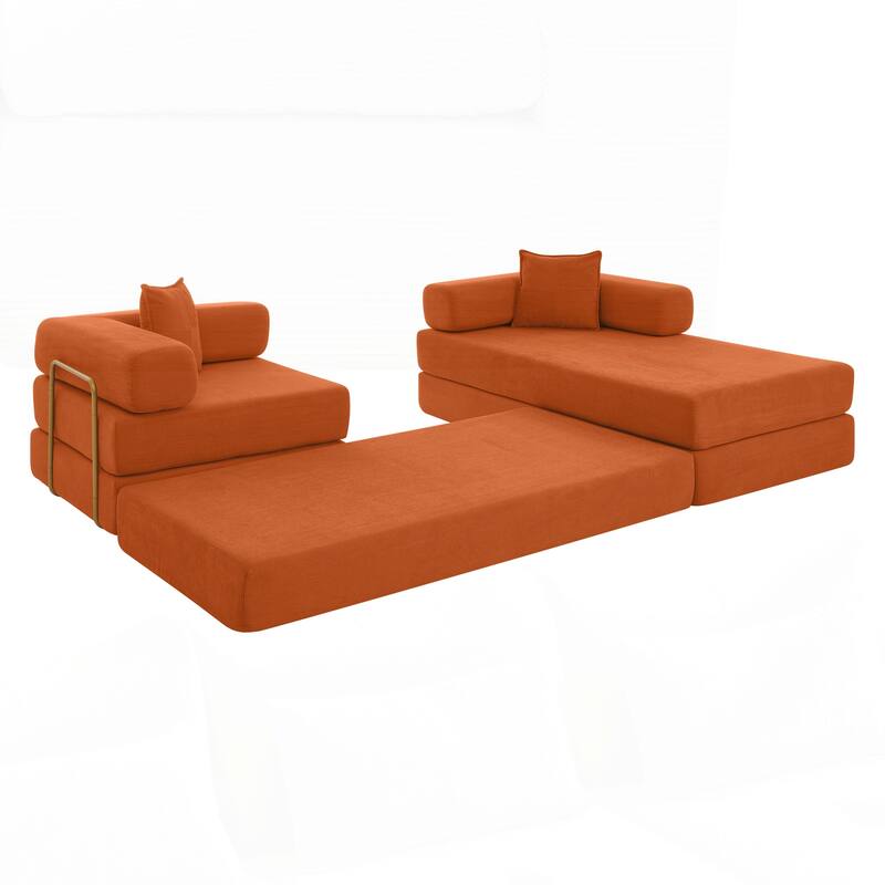 Modular Sectional Sofa with L-Shape Chaise, Boneless Cloud Couch with Deep Seat