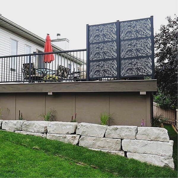 Shop HighlanderHome Freestanding Modular Metal Privacy Screen, 4FtX 6Ft