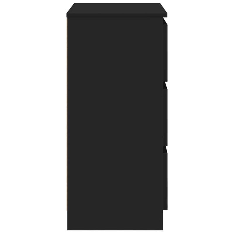 vidaXL Sideboard Black Engineered wood Medium Black Sideboard