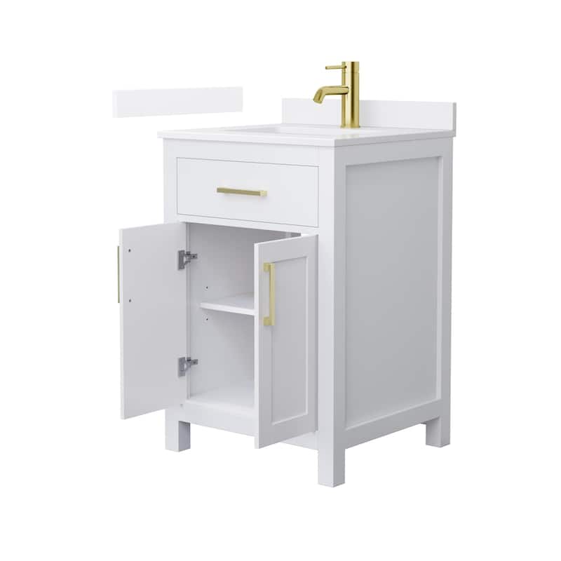 Wyndham Collection WCG2424-24S-QTZ-UNSMXX Beckett 24" Free Standing