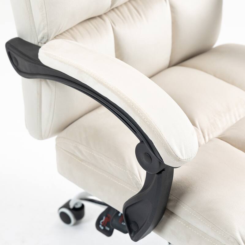 AVAWING Velvet Executive Chair Ergonomic Office Chair with Footrest