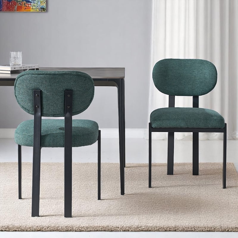 KISRAIS Modern Upholstered Dining Chair, Set of 2