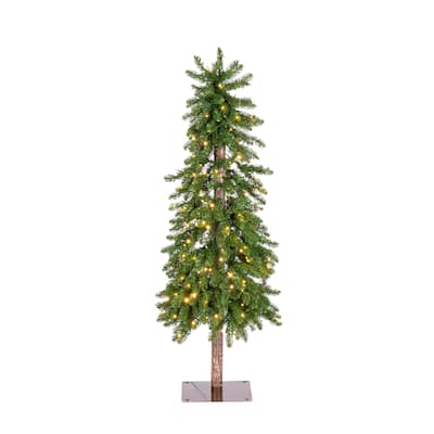 Stunning 5 Foot Prelit Alpine Tree with Dual Color LED Lights