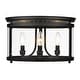 preview thumbnail 6 of 4, Golden Lighting Payton 3-light Flush Mount in Matte Black