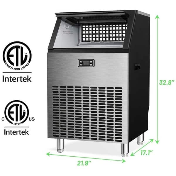 Commercial Ice Maker Machine,Freestanding Ice Cube Maker Makes