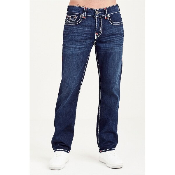 True Religion Mens Ricky Straight Leg Jeans, blue, 31W x 34L - 31W x 34L. Opens flyout.