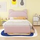 preview thumbnail 48 of 56, Upholstered Platform Bed with Cartoon Ear Headboard and Drawers