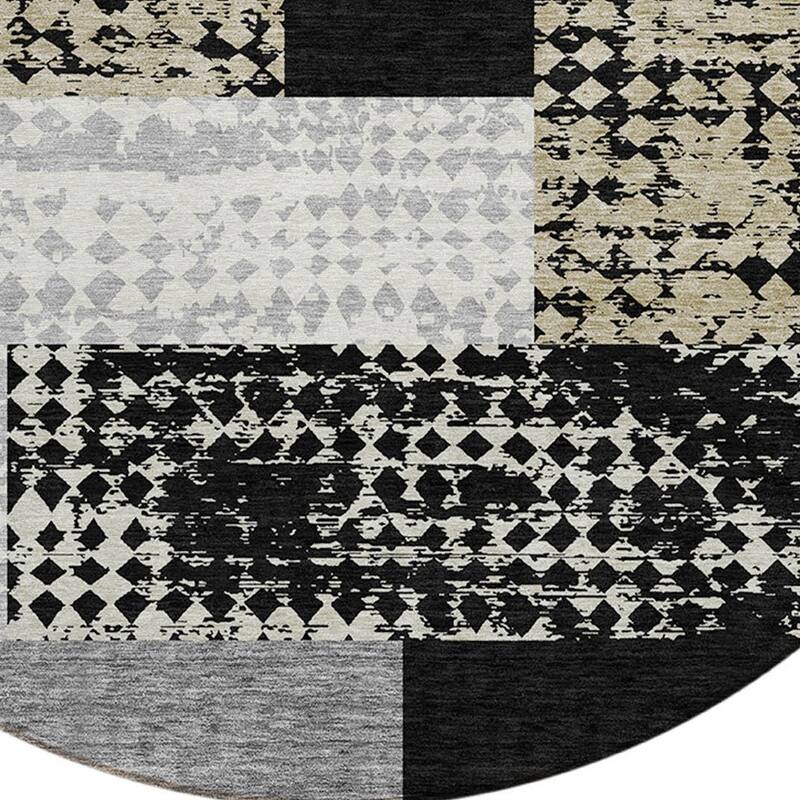 HomeRoots Geometric Transitional Rectangle Outdoor Rug