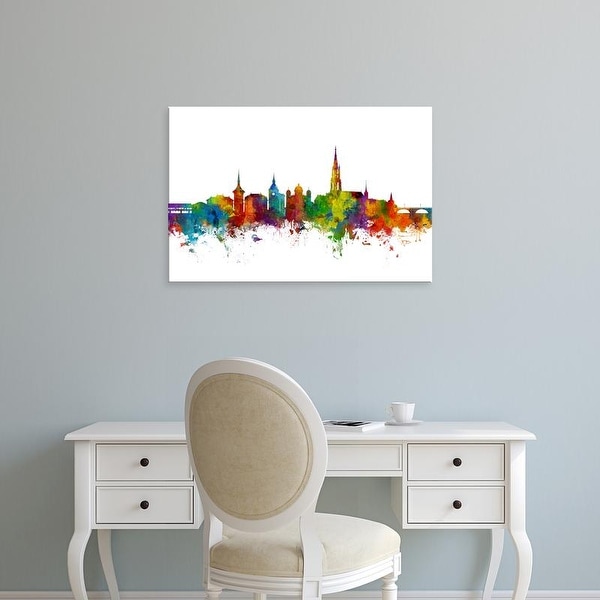 Easy Art Prints Michael Tompsett's 'Bern Switzerland Skyline' Premium Canvas Art