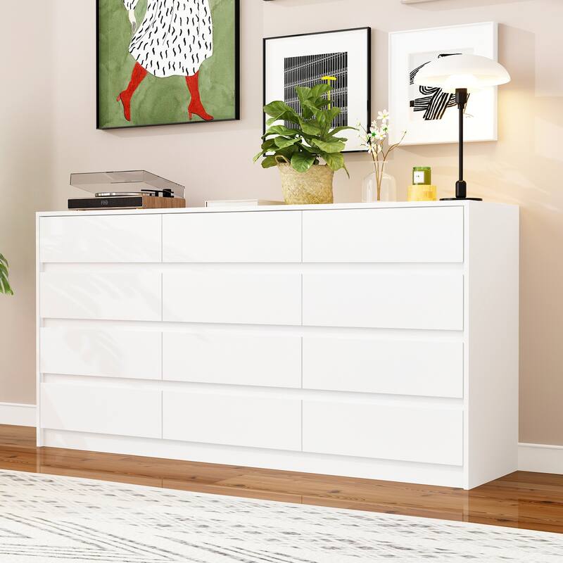 Large Floor Wood Dressers & Chest of Drawers Handle Free,Sideboard