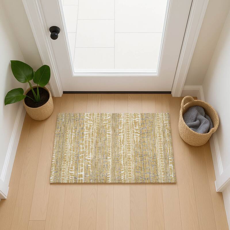 Machine Washable Indoor/ Outdoor Modern Winfield Chantille Rug