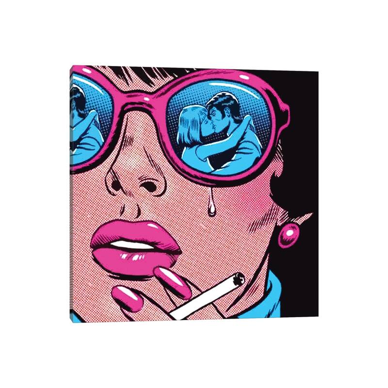 iCanvas "Smoking Woman" by Art Mirano Canvas Print