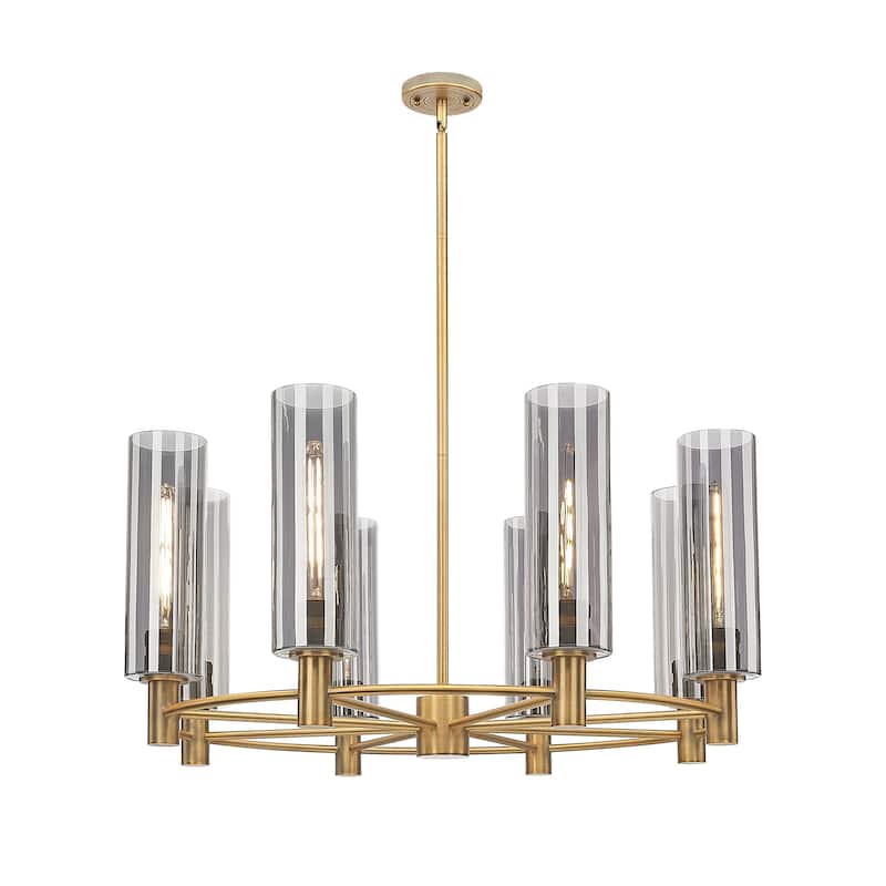 Innovations Lighting Downtown Urban - Crown Point - 8 Light 32" Stem Hung Chandelier with 12" Shade