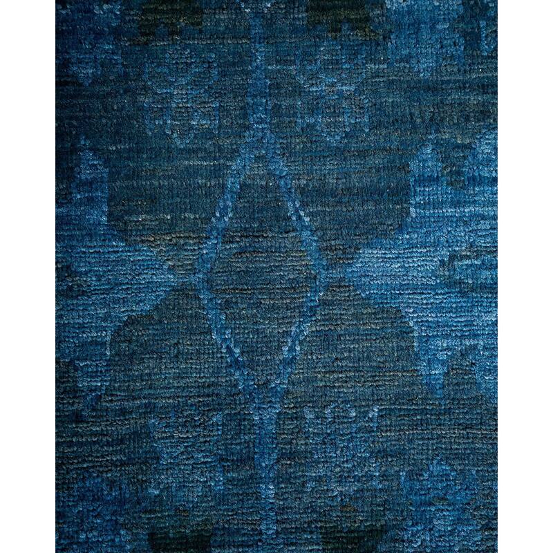 Overton Hand Knotted Wool Vintage Inspired Modern Contemporary Overdyed Purple Area Rug - 11' 10" x 14' 9"