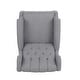 preview thumbnail 6 of 17, Dobles Fabric Tufted Wingback Rocking Chair by Christopher Knight Home