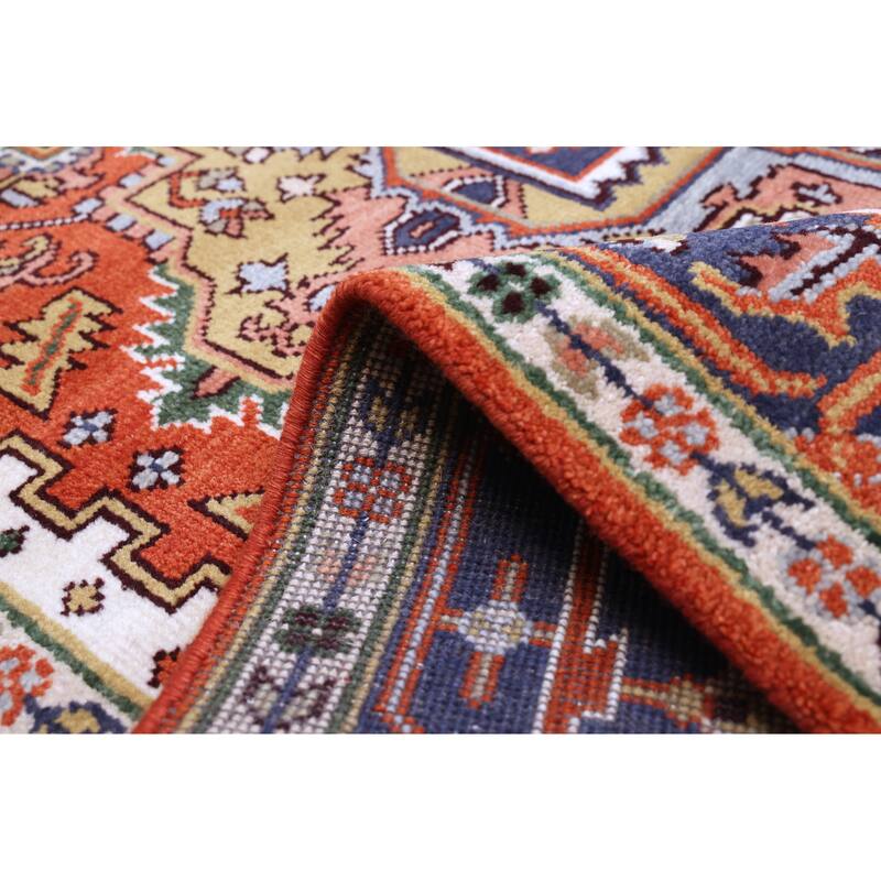 ECARPETGALLERY Hand-knotted Serapi Heritage Dark Copper Wool Rug - 7'10 x 10'0