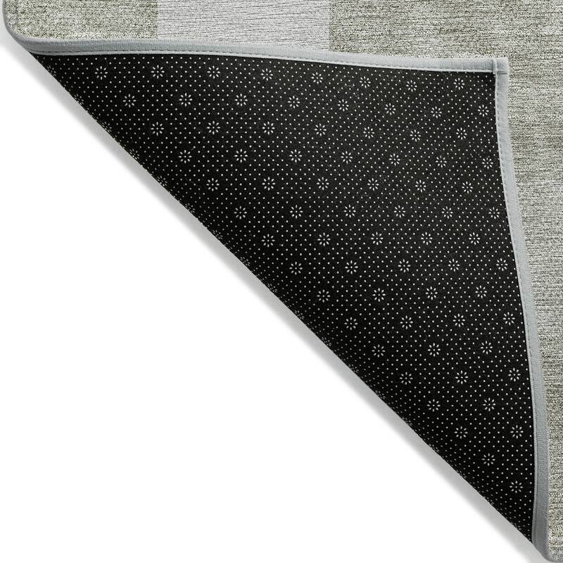 Machine Washable Indoor/ Outdoor Chantille Contemporary Blocks Rug