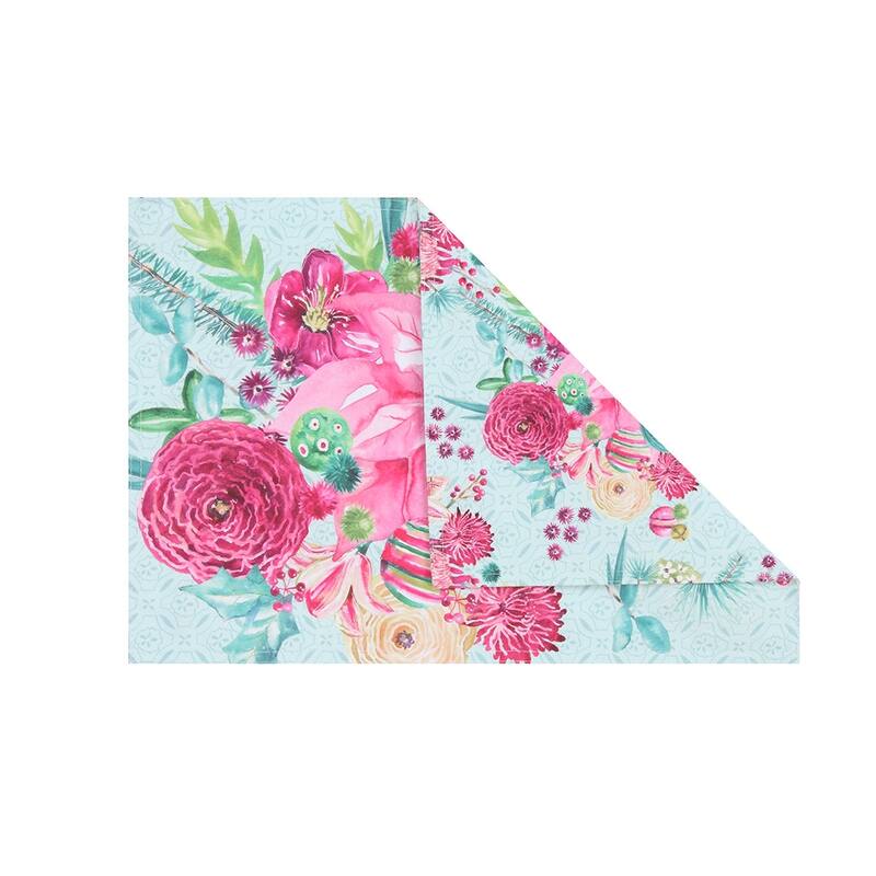 Laural Home Boho Christmas Placemat Set of 4 - 13" x 19"