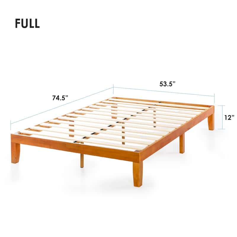 12" Classic Solid Wood Platform Bed Frame