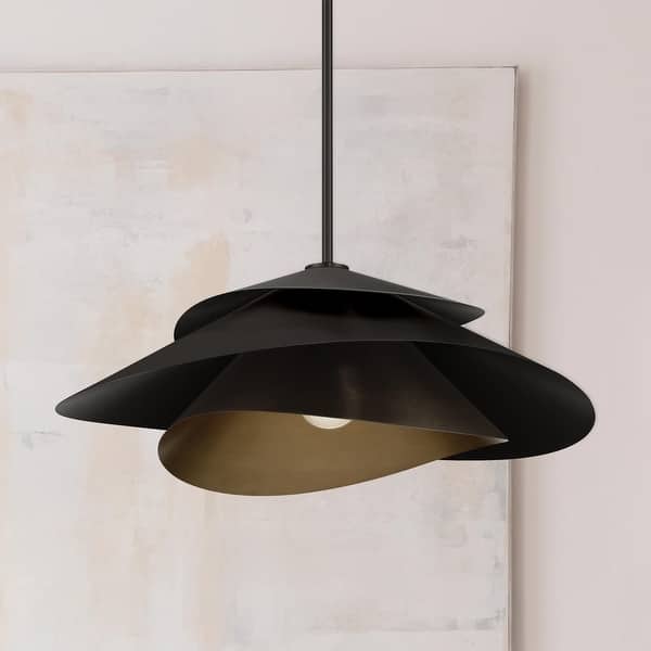 slide 2 of 7, Hunter Hiro 1 Light Pendant - Kitchen, Dining Room, Entry - Contemporary, Modern - Statement Lighting! X-Large - Matte Black