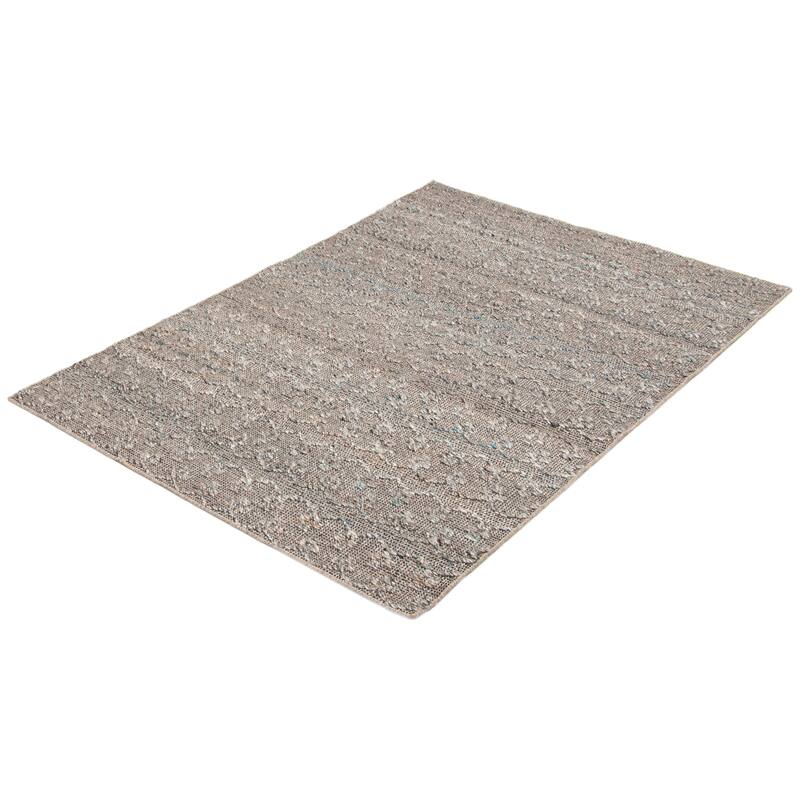 ECARPETGALLERY Braid weave Sienna Grey Wool Rug - 5'3 x 7'6