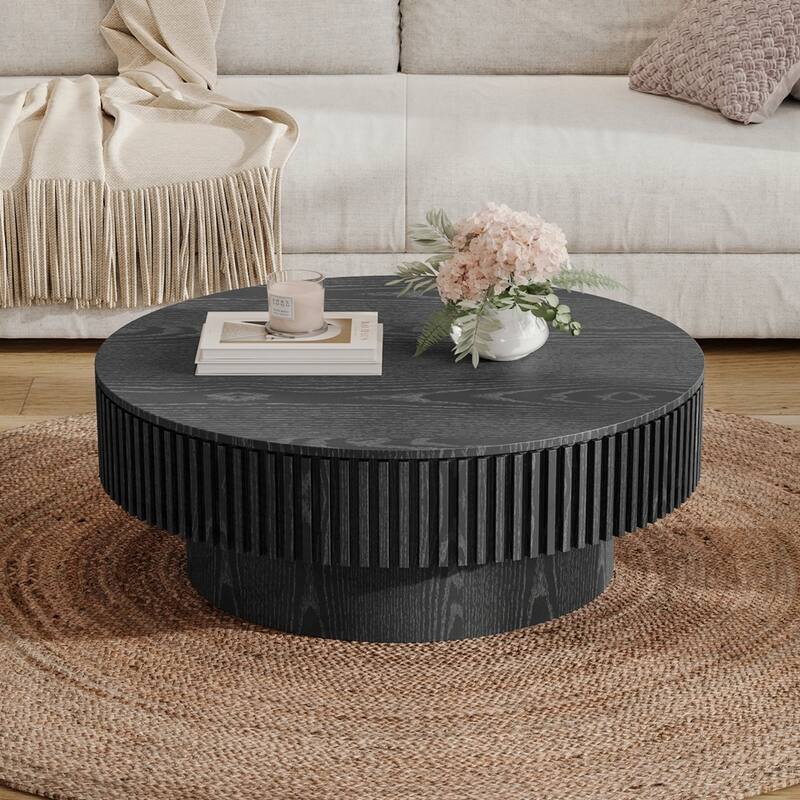 Lift-top Coffee Table Solid Wood Veneered Coffee Table with Storage and Adjustable Height