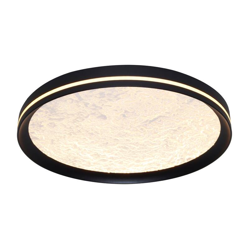 Artcraft Luna Integrated LED Flush Mount - Black