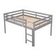 preview thumbnail 20 of 19, Contemporary Design Full Size Low Loft Bed with inclined Ladder and Guardrails, Under Bed Capacious Space, Space-saving, White