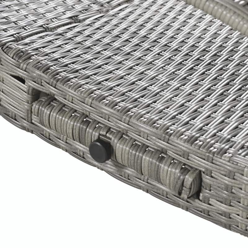 Outdoor Wicker Chaise Lounge Chairs Set of 2