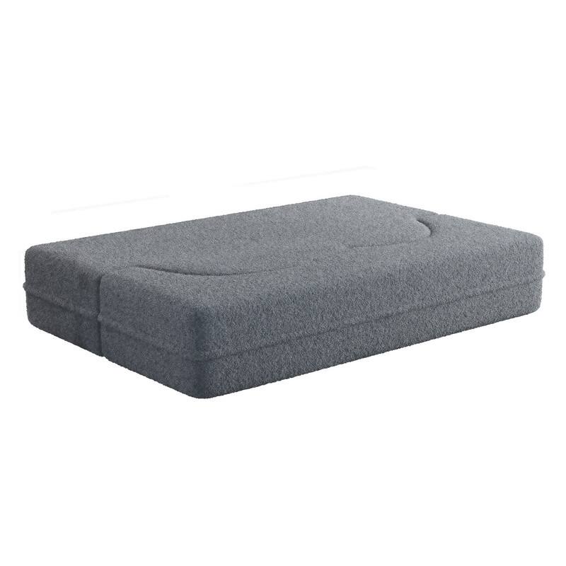 Modern Convertible Floor Sofa Bed - Full Size Foldable Sleeper with Memory Foam, 2 Pillows & No Assembly Needed