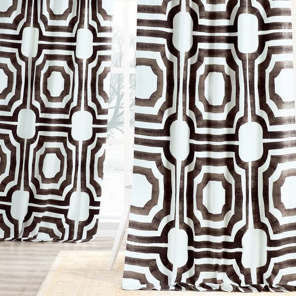 slide 2 of 57, Exclusive Fabrics Mecca Printed Cotton Curtain (1 Panel) Mecca - 50 X 108