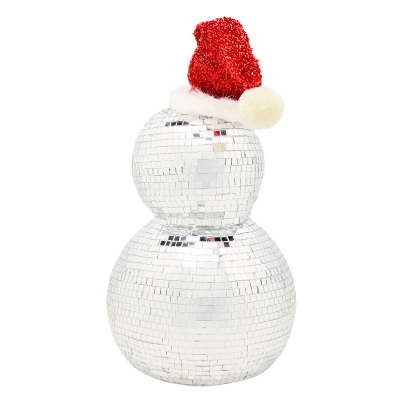National Tree Company 12 in. Disco Snowman with Red Scarf - 12 in