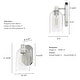 preview thumbnail 4 of 18, Hunter Lochemeade 1 Light Wall Sconce, Damp Rated - Bathroom, Hallway, Bedroom - Modern Farmhouse, Contemporary, Industrial