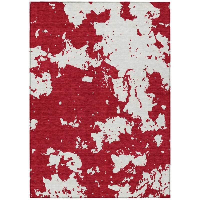 HomeRoots Abstract Transitional Rectangle Outdoor Rug