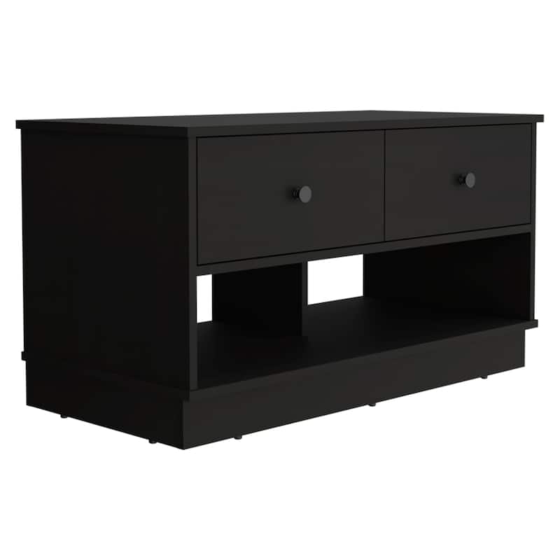 Storage Bench Lower Shelf And Two Drawers