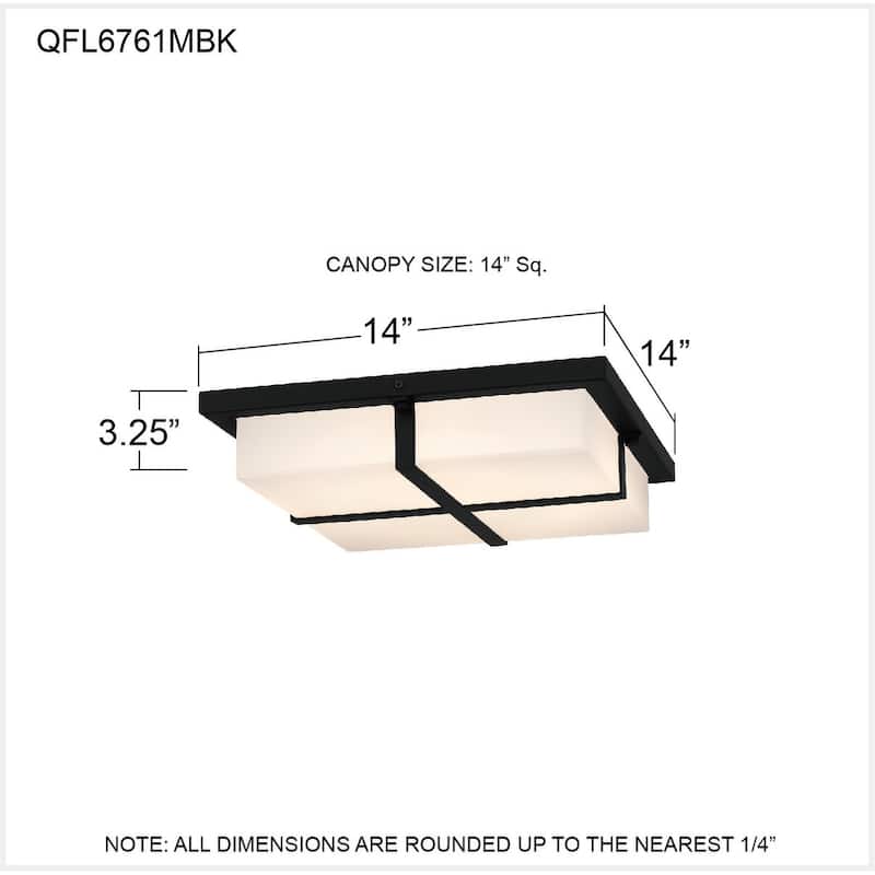 Armstrong Integrated LED Matte Black Flush Mount