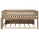preview thumbnail 21 of 22, Twin Size Loft Bed, Wood Low Loft Bed with Storage Shelves, Blackboard, Trundle and Ladder Wooden Bed Frame No Box Spring Needed