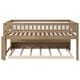 preview thumbnail 9 of 22, Twin Size Low loft Bed with Storage Shelves, Kids Solid Wood Bed Low Loft Bed with Trundle Frame & Blackboard for Boys,Girls
