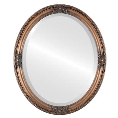 Jefferson Framed Oval Mirror in Sunset Gold