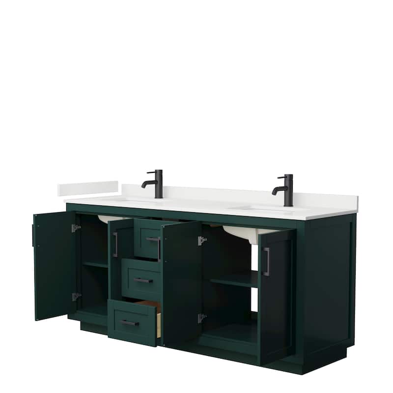 Miranda 72-inch Double Vanity, Quartz Top