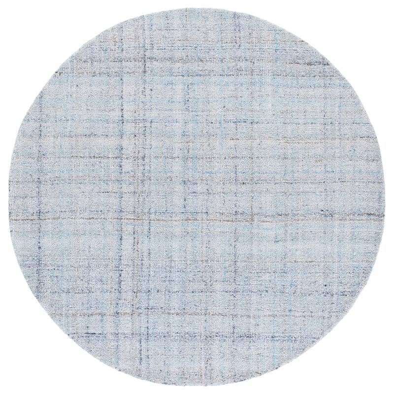 SAFAVIEH Handmade Abstract Cliff Rug - 6' Round - Turquoise/Light Blue