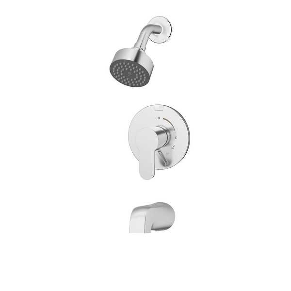 Symmons S-6702 Identity Tub and Shower Trim Package with Single-Function Shower Head and Integrated Diverter