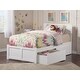 preview thumbnail 1 of 7, Orlando Twin Platform Bed with Footboard & 2 Storage Drawers in White White - Twin